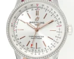 Breitling Navitimer Automatic Silver Red Leather - Image 4