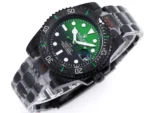Rolex Submariner PARAKEET – Custom Black Carbon Fiber Bezel, Gradient Green Dial, 904L Steel - Image 4