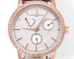 Vacheron Constantin Traditionnelle 83520/000R-9909 Mechanical Watch – Rose Gold, Brown Leather Strap, Multi-Function Dial - Image 9