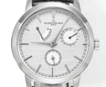 Vacheron Constantin Traditionnelle 83520/000R-9909 Mechanical Watch – Silver Dial, Black Leather Strap, Multi-Function Automatic Watch - Image 4