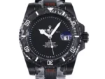 Rolex Submariner PARAKEET – Black Custom Carbon Fiber Bezel, Gradient Green Dial - Image 4