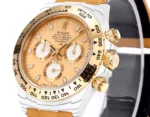 Rolex Daytona Carbon Fiber Custom Edition – Champagne Dial, Brown Strap, Enhanced Night Glow Case - Image 4