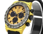 Rolex Daytona Carbon Fiber Night Glow Case Watch – Yellow with Black Strap - Image 4
