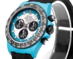 Rolex Daytona Carbon Fiber Custom Edition – Blue with Luminous Case and Strap - Image 4