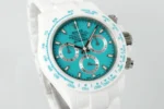 Rolex Daytona Ceramic Watch – White Strap, Turquoise Dial, Racing Style - Image 4