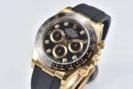 Rolex Daytona 116518 Gold Black Enamel Dial with Moissanite Stones - Image 4