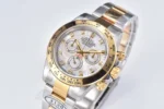 Rolex Daytona Watch with Moissanite Diamonds – Two-Tone with Mother-of-Pearl Dial - Image 4