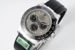 Rolex Daytona 7750 Movement – White Dial with Black Subdials, Stainless Steel Case, Rubber Strap - Image 4