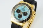 Rolex Daytona Watch – Gold Case, Tiffany Blue Dial, Chronograph Style - Image 4