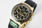 Rolex Daytona – Gold & Black Rubber Strap, Premium Replica Watch - Image 4