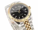 Rolex Datejust 41mm Black Dial Two-Tone Jubilee Bracelet – Super Clone Edition - Image 4