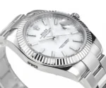Rolex Datejust Silver Fluted Bezel Stainless Steel Watch with New 3235 Movement - Image 4