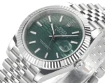 Rolex Datejust 41mm Green Dial Stainless Steel Oyster Bracelet Watch - Image 4