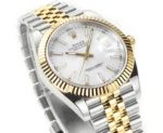 Rolex Datejust 41mm Two-Tone White Dial Fluted Bezel Watch - Image 4