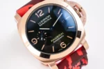 Panerai Luminor Marina Automatic Men’s Watch – Red Camo Rubber Strap, Rose Gold Case, 45mm - Image 7