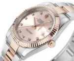Rolex Datejust 41mm Two-Tone Rose Gold and Stainless Steel Watch with Diamond Dial - Image 5