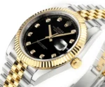 Rolex Datejust 41mm Watch – Two-Tone Steel and Gold with Black Diamond Dial - Image 5