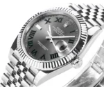 Rolex Datejust 41mm Watch – Silver with Grey Dial, Fluted Bezel - Image 5