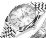 Rolex Datejust 41mm Silver Fluted Bezel Stainless Steel Watch - Image 5