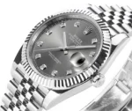 Rolex Datejust 41mm Watch – Silver Dial, Diamond Markers, Stainless Steel Jubilee Bracelet - Image 5
