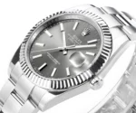 Rolex Datejust 41mm Watch – Silver Fluted Bezel, Grey Dial, Stainless Steel Bracelet - Image 5