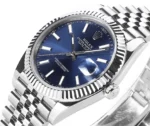 Rolex Datejust 41mm Watch – Silver with Blue Dial, Fluted Bezel - Image 5