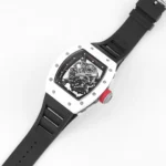 Richard Mille White Cerami White Ceramic Watch Black Strap - Image 5