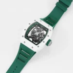 Richard Mille White Ceramic Green Strap Watch - Image 5