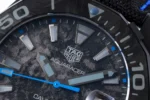 TAR Super TAG Heuer Series Watch – Black with Blue Stitching, Casual & Formal Style, 100m Waterproof, SW200 Movement - Image 7