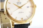 Omega De Ville Gold Watch Black Strap - Image 5