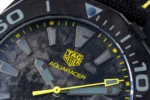 TAR Super TAG Heuer Series Watch – Black Carbon Fiber Dial, Yellow Stitching Strap, Formal & Casual Style, SW200 Movement - Image 5