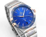 Omega Constellation Blue Dial Ceramic Watch - Image 5