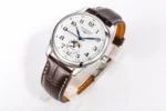 Longines Master Moonphase Watch Silver Brown - Image 5