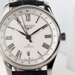 Longines Master GMT Watch Black Leather - Image 5