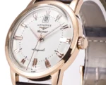 Longines Conquest Cyclops Rose Gold Brown Leather - Image 5