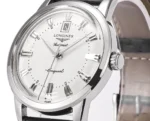 Longines Conquest Cyclops White Dial Black Leather - Image 5