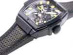 Hublot Masterpiece 906 Black & Yellow Skeleton Tourbillon Watch with Leather Strap - Image 5