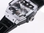 Hublot Masterpiece 906 Tourbillon Watch – Rose Gold/Platinum, Black Leather Strap - Image 7