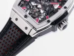 Hublot Masterpiece 906 Tourbillon Watch – Rose Gold/Platinum, Black and Red Leather Strap, Manual Wind Movement - Image 10
