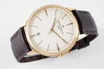 Vacheron Constantin Patrimony 85180 Series Watch – Gold Case, Brown Leather Strap, Minimalist Design - Image 5