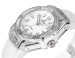 Hublot Big Bang One-Click 39mm Stainless Steel White Pave Watch – Automatic, White Strap - Image 5