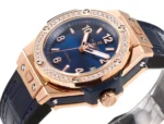 HUBLOT Big Bang One-Click 39mm Rose Gold Blue Dial Diamond Set Automatic Watch - Image 5