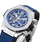 Hublot Big Bang Watch – Blue Dial, Chronograph, Titanium Case, Rubber Strap - Image 5
