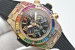 Hublot Big Bang Rainbow 44mm Chronograph Watch with Pink Rubber Strap - Image 5