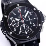 HUBLOT Big Bang 44mm Black Ceramic Chronograph Watch with Rubber Strap - Image 5