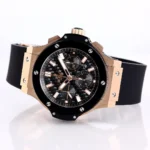 Hublot Big Bang 44mm Rose Gold Black Dial Chronograph Watch with Rubber Strap - Image 5