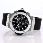 Hublot Big Bang 44mm Black Rubber Strap Chronograph Watch – Silver Case - Image 5