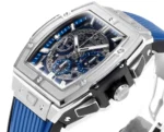 HUBLOT Spirit of Big Bang Limited Edition Watch – Titanium & Resin, Blue Rubber Strap, Racing Inspired Design - Image 5