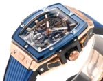 HUBLOT Spirit of Big Bang King Gold Blue Skeleton Dial Limited Edition Watch with Rubber Strap - Image 5