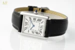 Cartier Tank Solo Quartz Watch Black Leather - Image 8